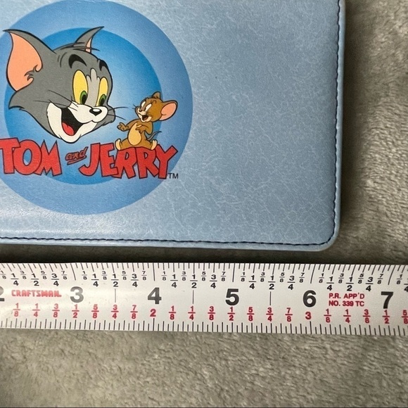 Tom and Jerry Light Blue Wallet Turner Entertainment Credit Cards and Checkbook - Picture 6 of 7